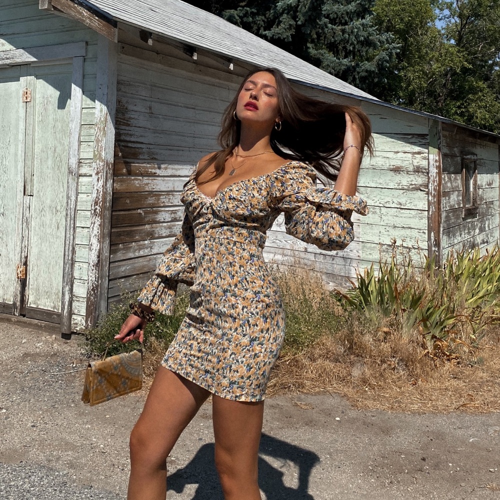 Ruby Sees (Charcoal Boutique) Floral Dress, size 6 US